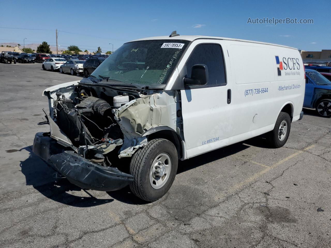 2017 Chevrolet Express G2500  White vin: 1GCWGAFF9H1328935