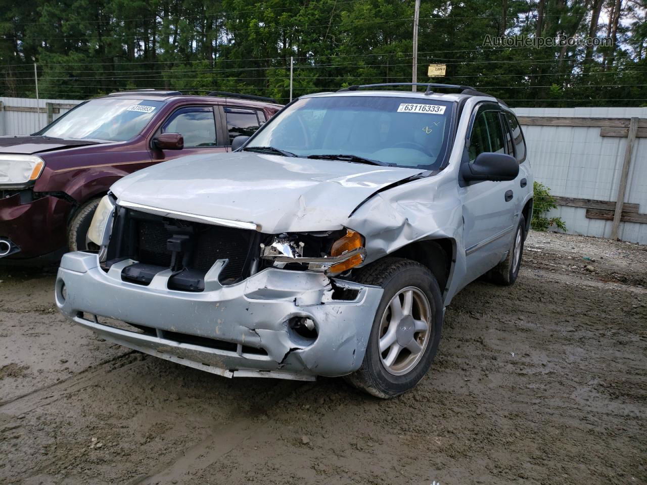 2007 Gmc Envoy  Silver vin: 1GKDT13S172285127