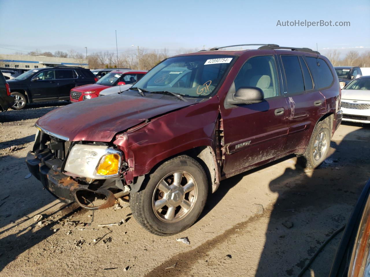 2003 Gmc Envoy  Maroon vin: 1GKDT13S332413152