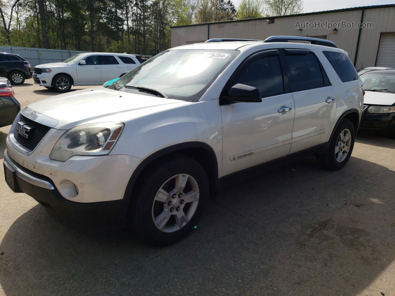 2007 Gmc Acadia Sle White vin: 1GKER13707J166439