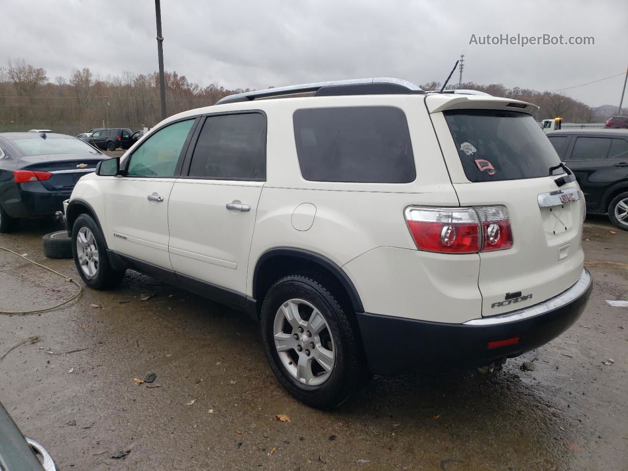 2007 Gmc Acadia Sle White vin: 1GKER13727J123477