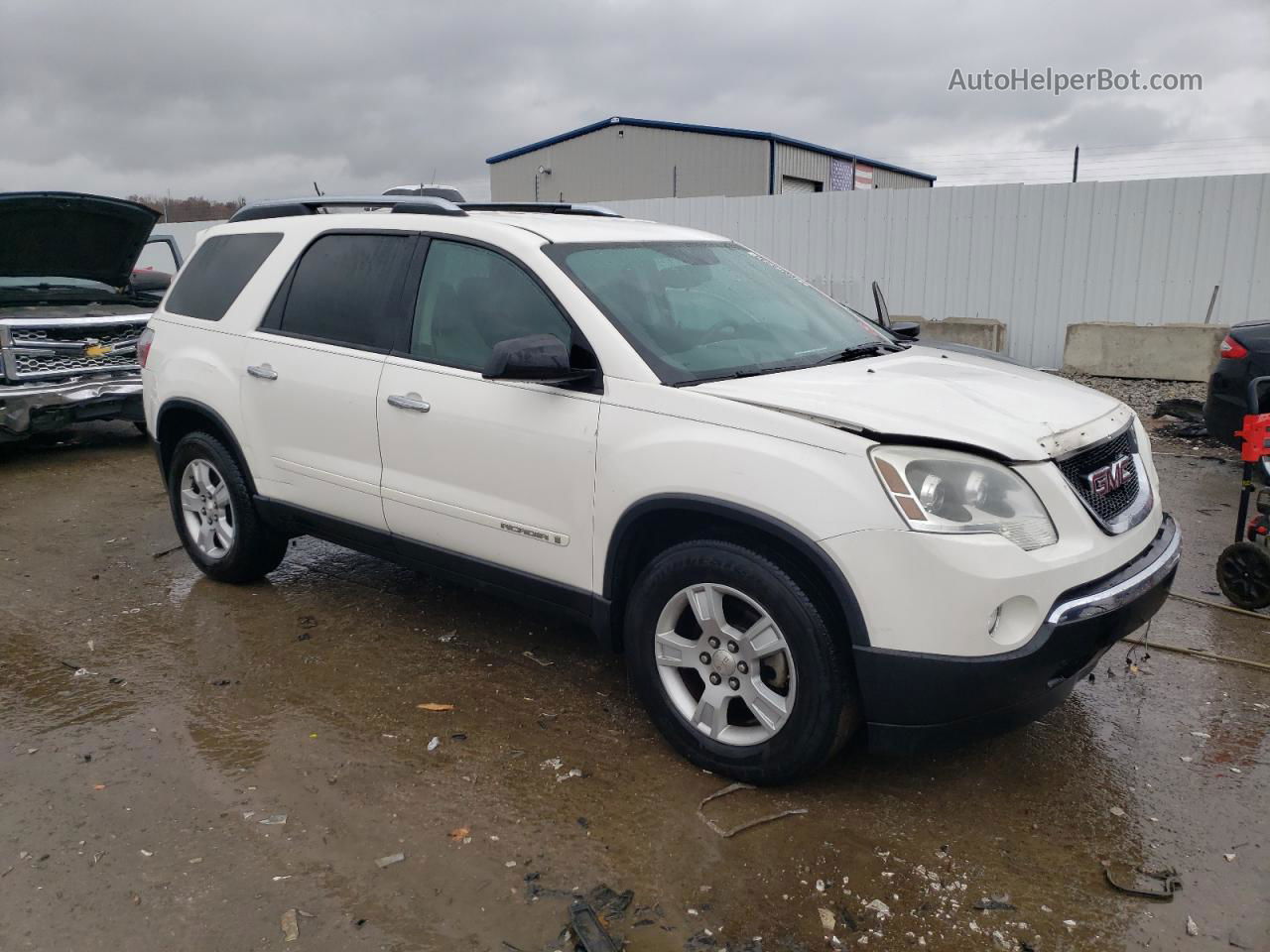 2007 Gmc Acadia Sle White vin: 1GKER13727J123477