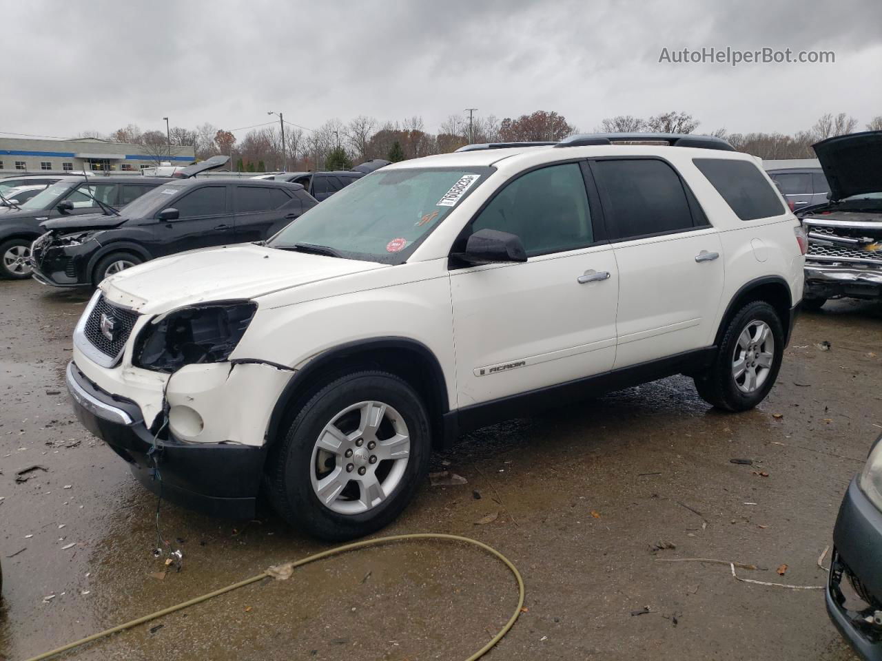 2007 Gmc Acadia Sle White vin: 1GKER13727J123477