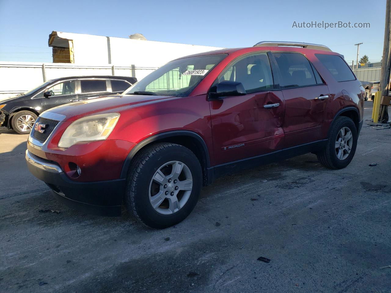 2007 Gmc Acadia Sle Burgundy vin: 1GKER13767J171189