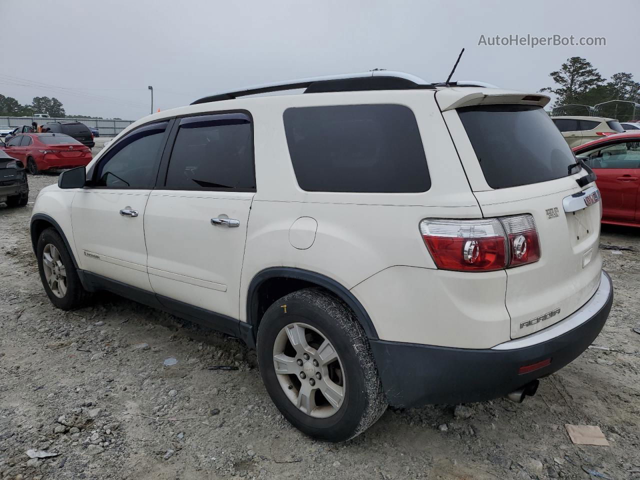 2007 Gmc Acadia Sle White vin: 1GKER13797J165404