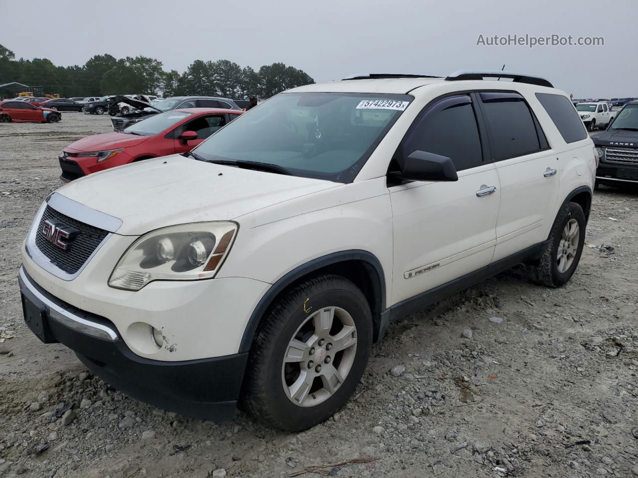 2007 Gmc Acadia Sle Белый vin: 1GKER13797J165404