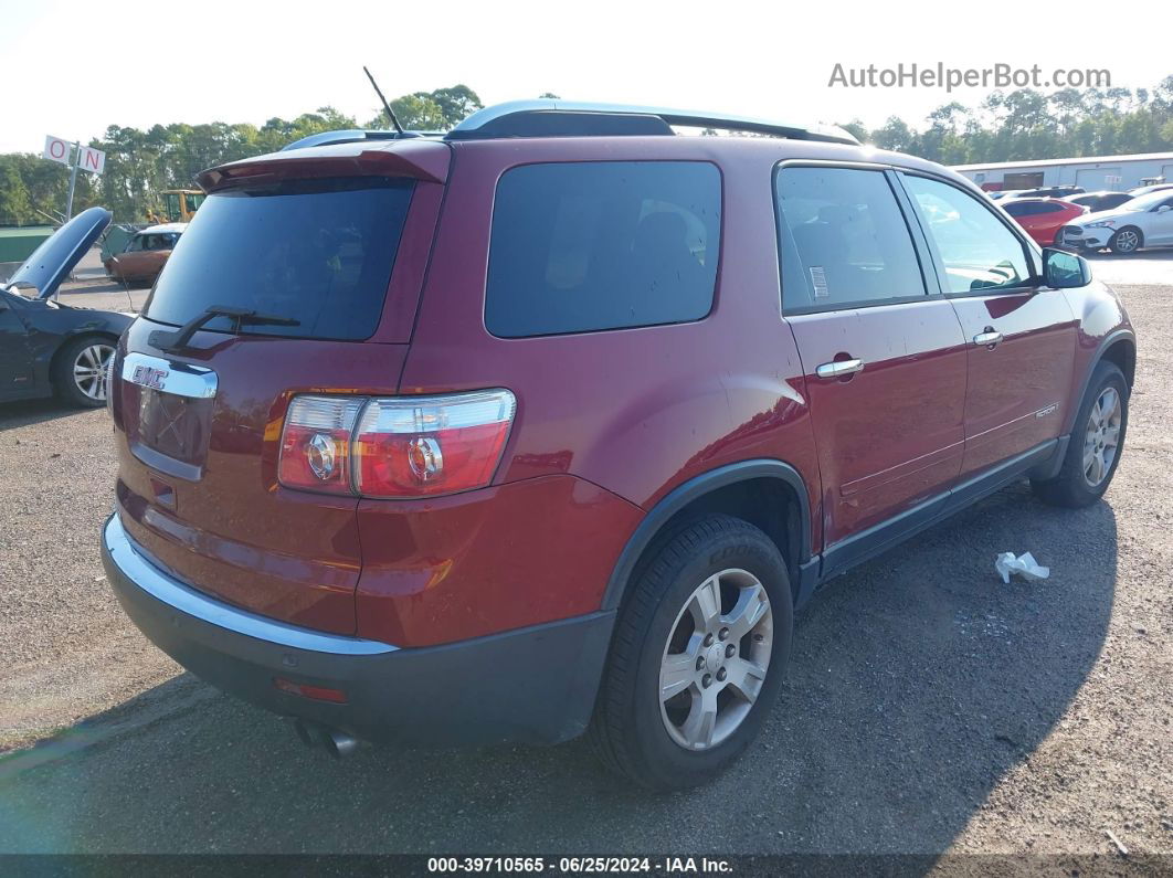 2007 Gmc Acadia Sle-1 Red vin: 1GKER137X7J115028