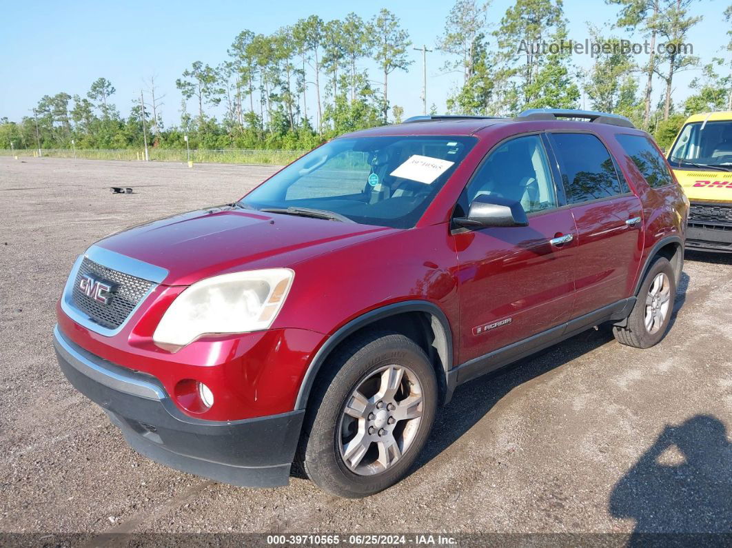 2007 Gmc Acadia Sle-1 Red vin: 1GKER137X7J115028