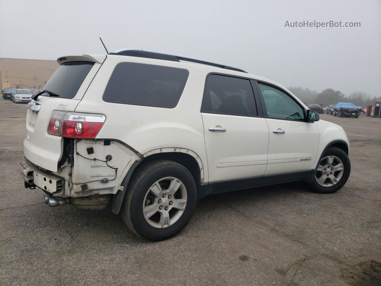 2007 Gmc Acadia Sle White vin: 1GKER137X7J144625