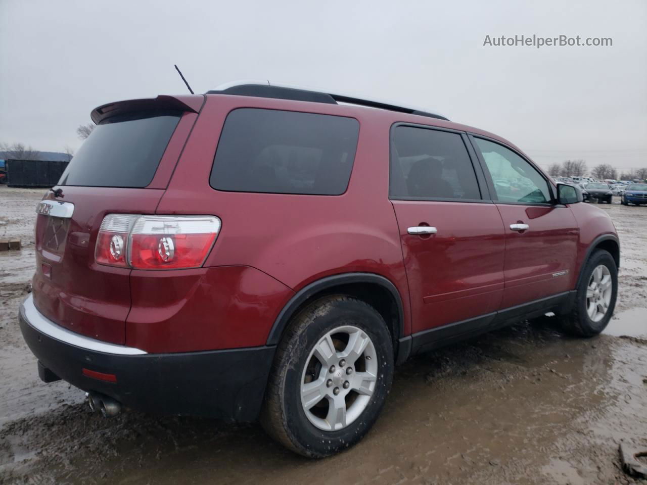 2007 Gmc Acadia Sle Burgundy vin: 1GKER137X7J174483