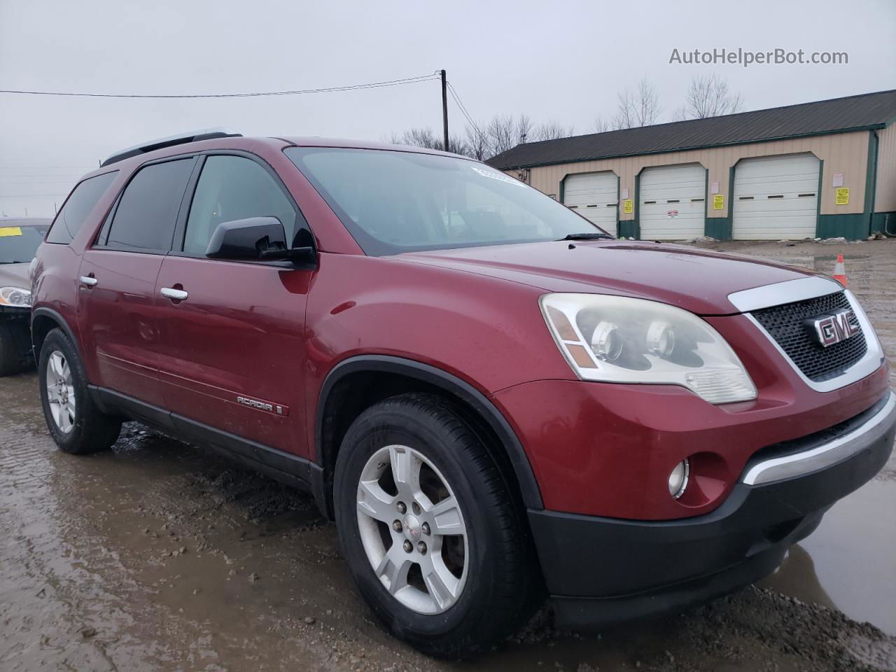 2007 Gmc Acadia Sle Burgundy vin: 1GKER137X7J174483