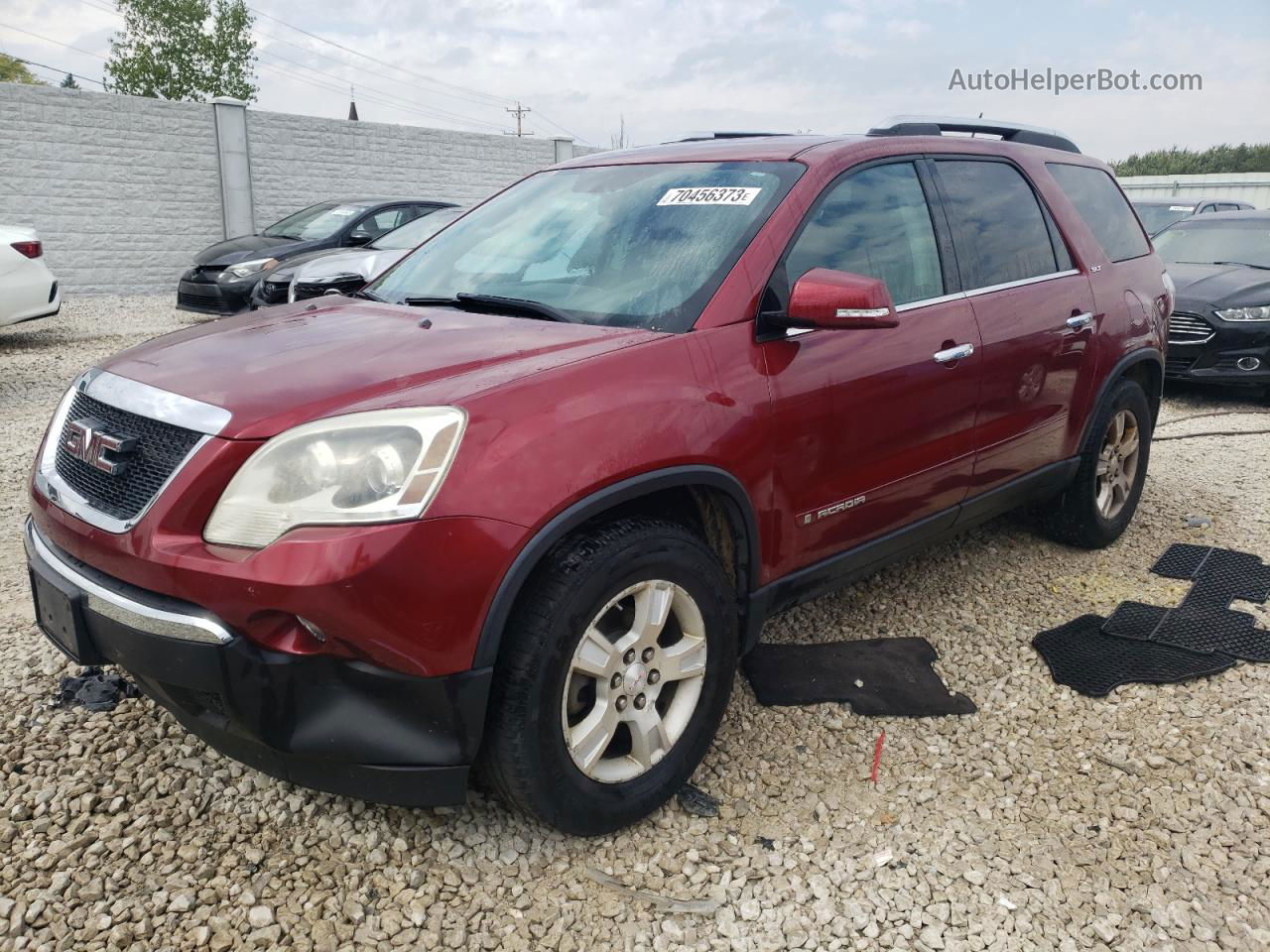 2007 Gmc Acadia Slt-1 Red vin: 1GKER23707J128246