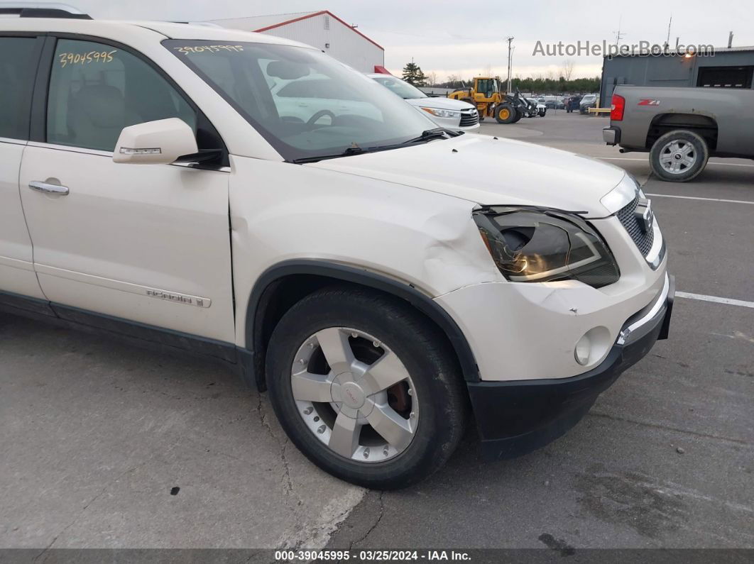 2007 Gmc Acadia Slt-1 White vin: 1GKER23727J126224