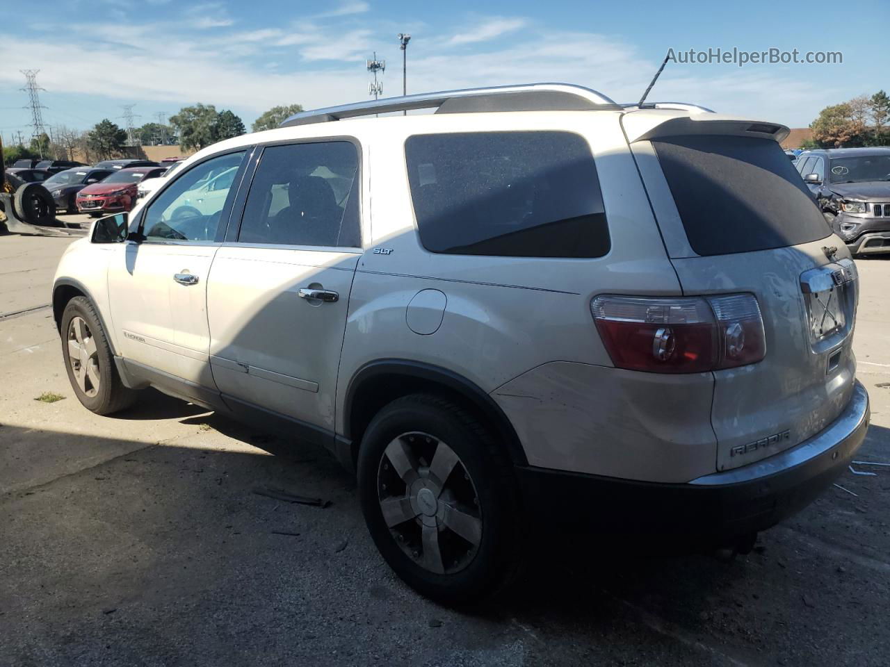 2007 Gmc Acadia Slt-1 White vin: 1GKER23727J163015