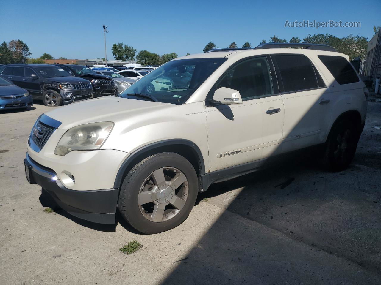 2007 Gmc Acadia Slt-1 White vin: 1GKER23727J163015