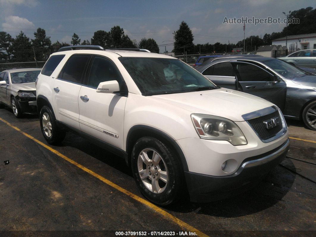 2007 Gmc Acadia Slt White vin: 1GKER23737J138821