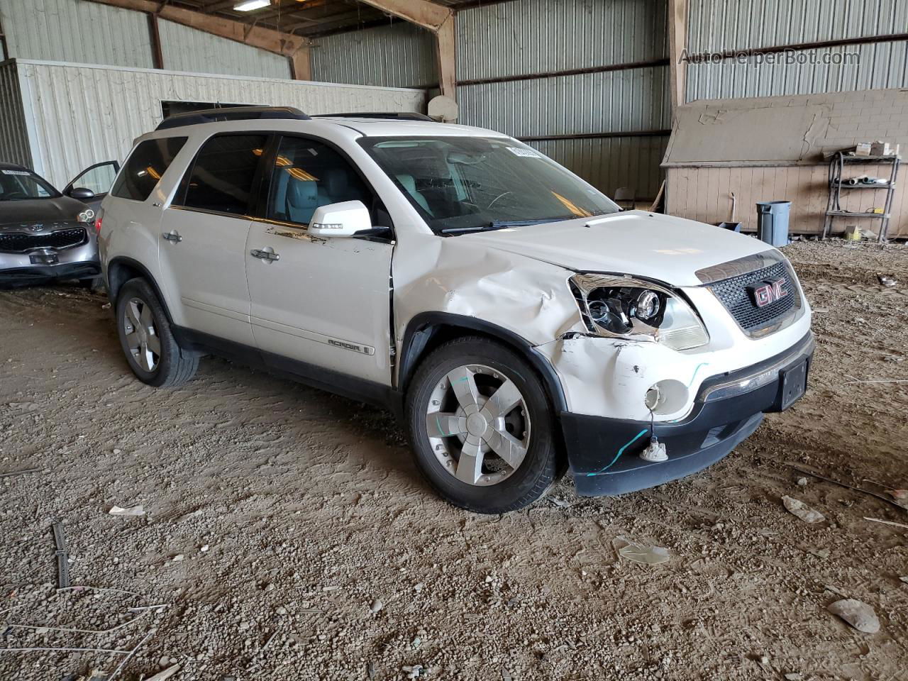 2007 Gmc Acadia Slt-1 White vin: 1GKER23737J174539