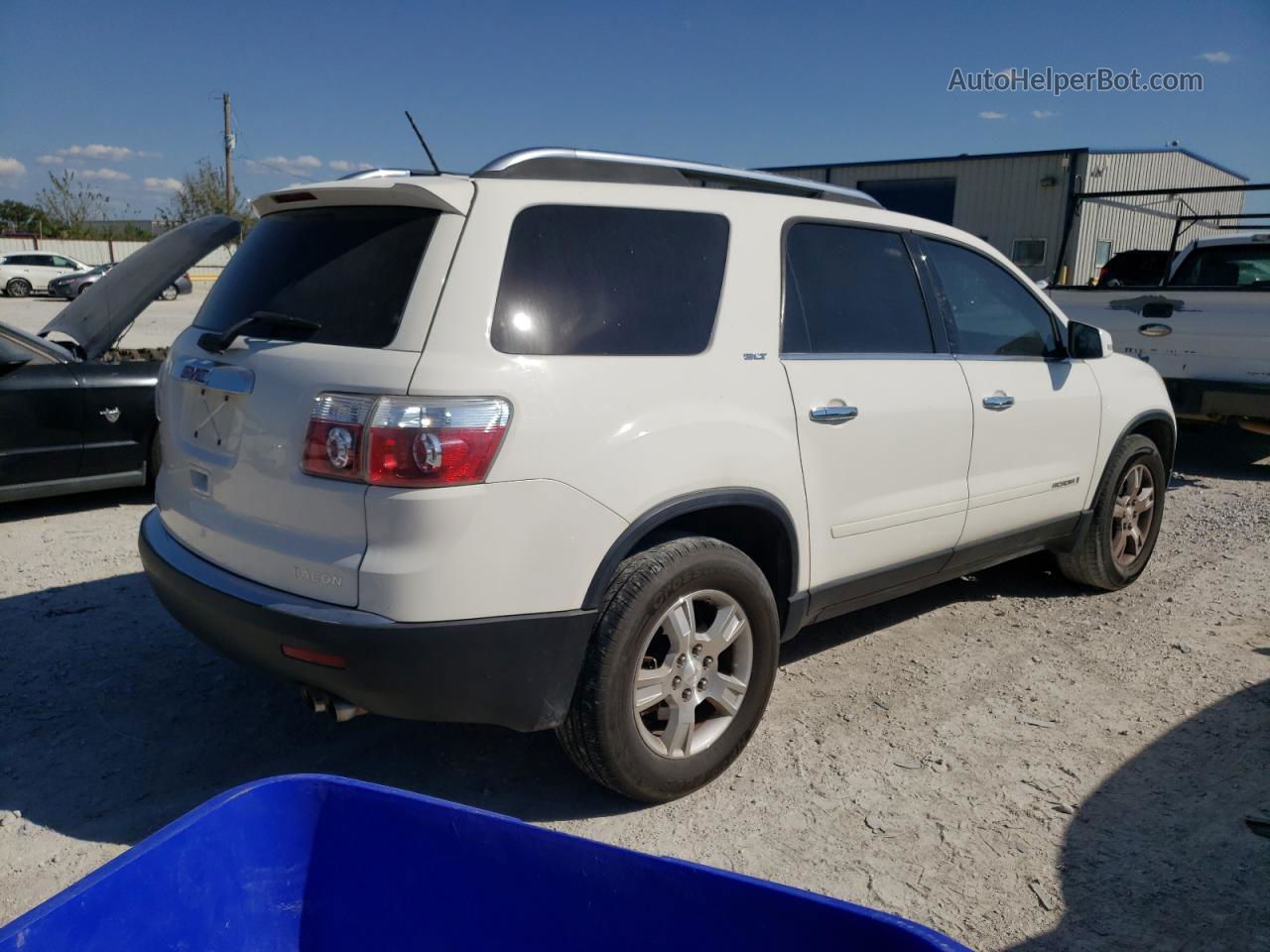 2007 Gmc Acadia Slt-1 White vin: 1GKER23777J136540