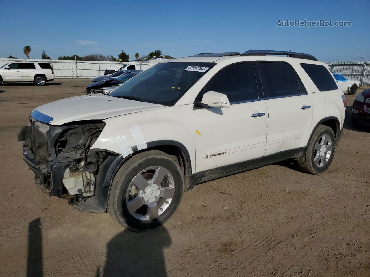 2007 Gmc Acadia Slt-1 White vin: 1GKER23777J171725