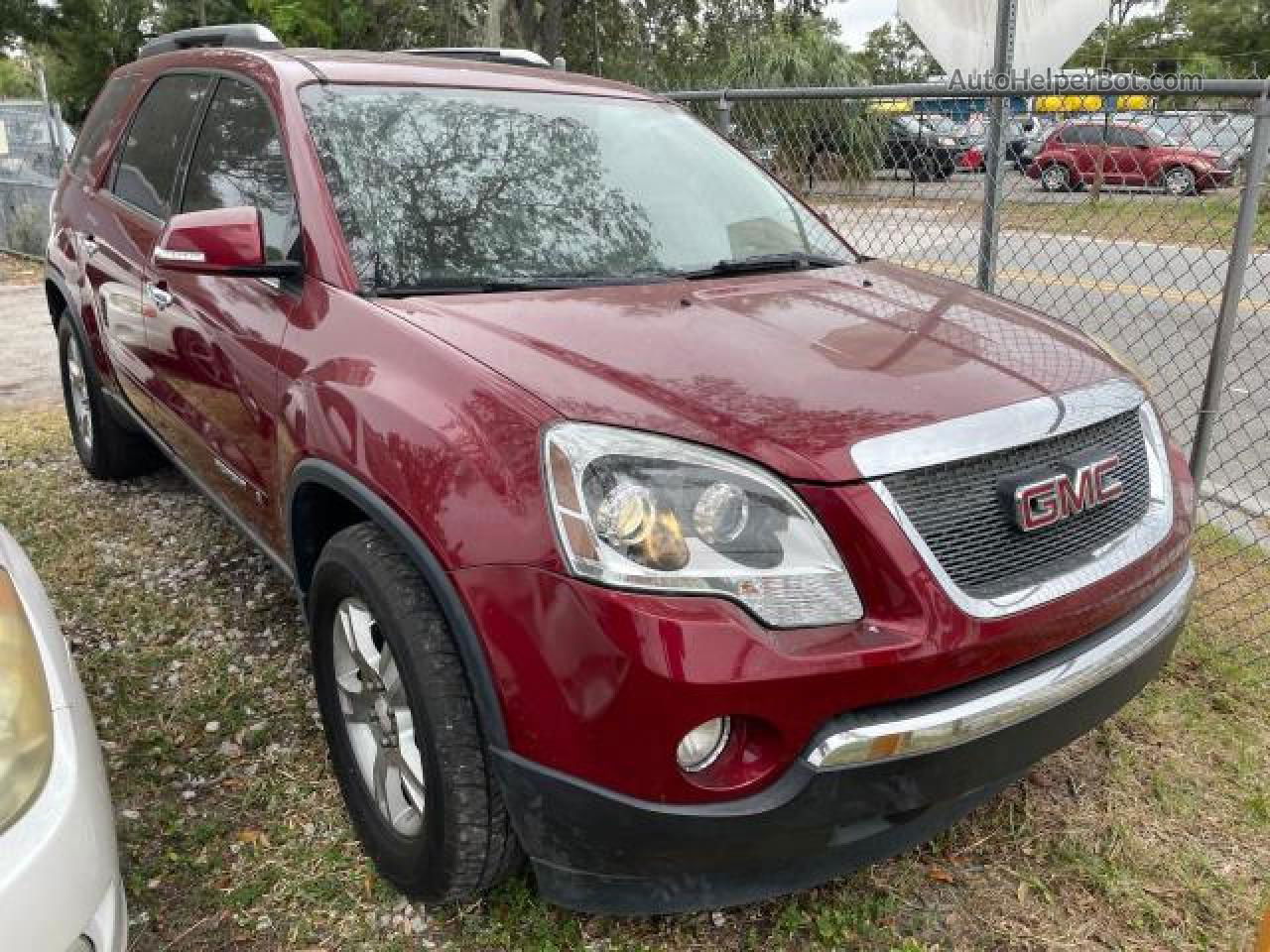 2007 Gmc Acadia Slt-1 Red vin: 1GKER237X7J133390