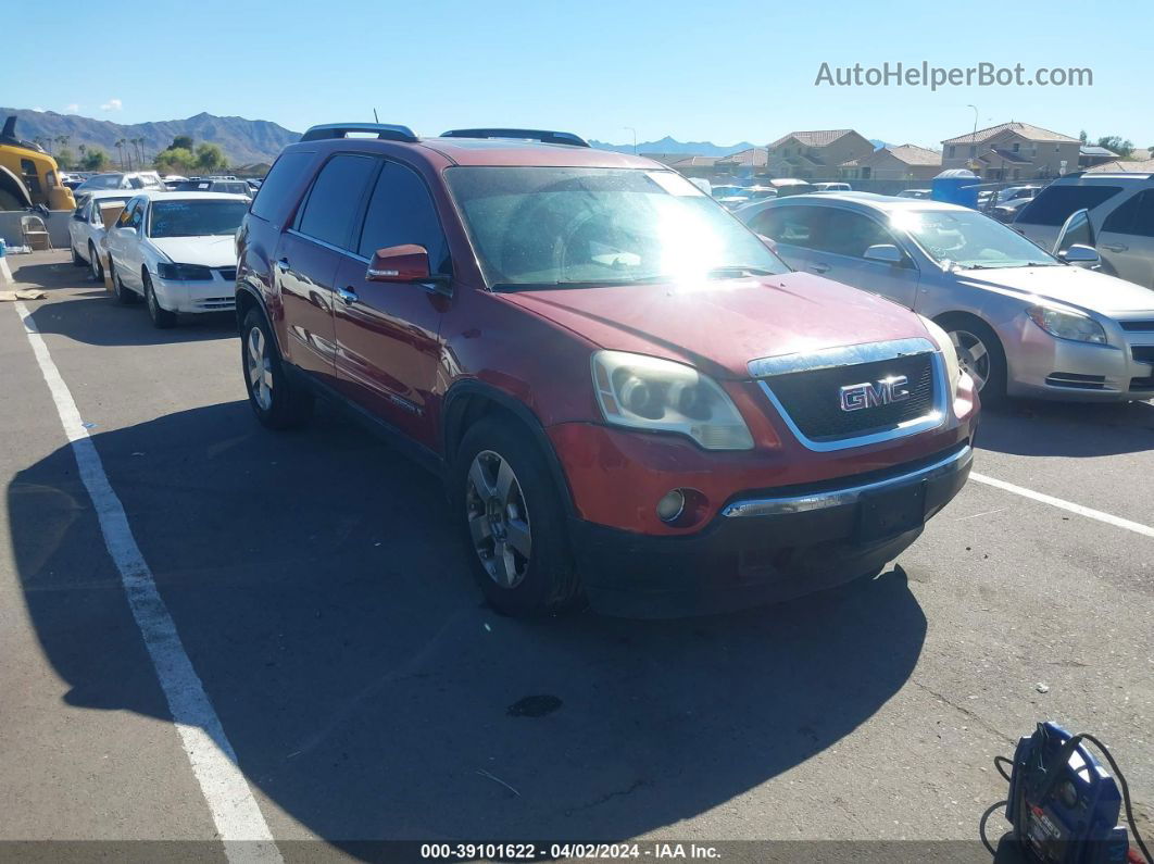 2007 Gmc Acadia Slt-1 Maroon vin: 1GKER237X7J150237