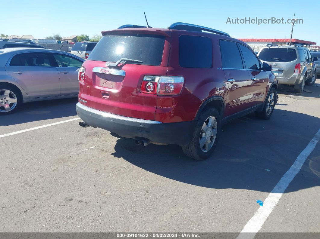 2007 Gmc Acadia Slt-1 Maroon vin: 1GKER237X7J150237