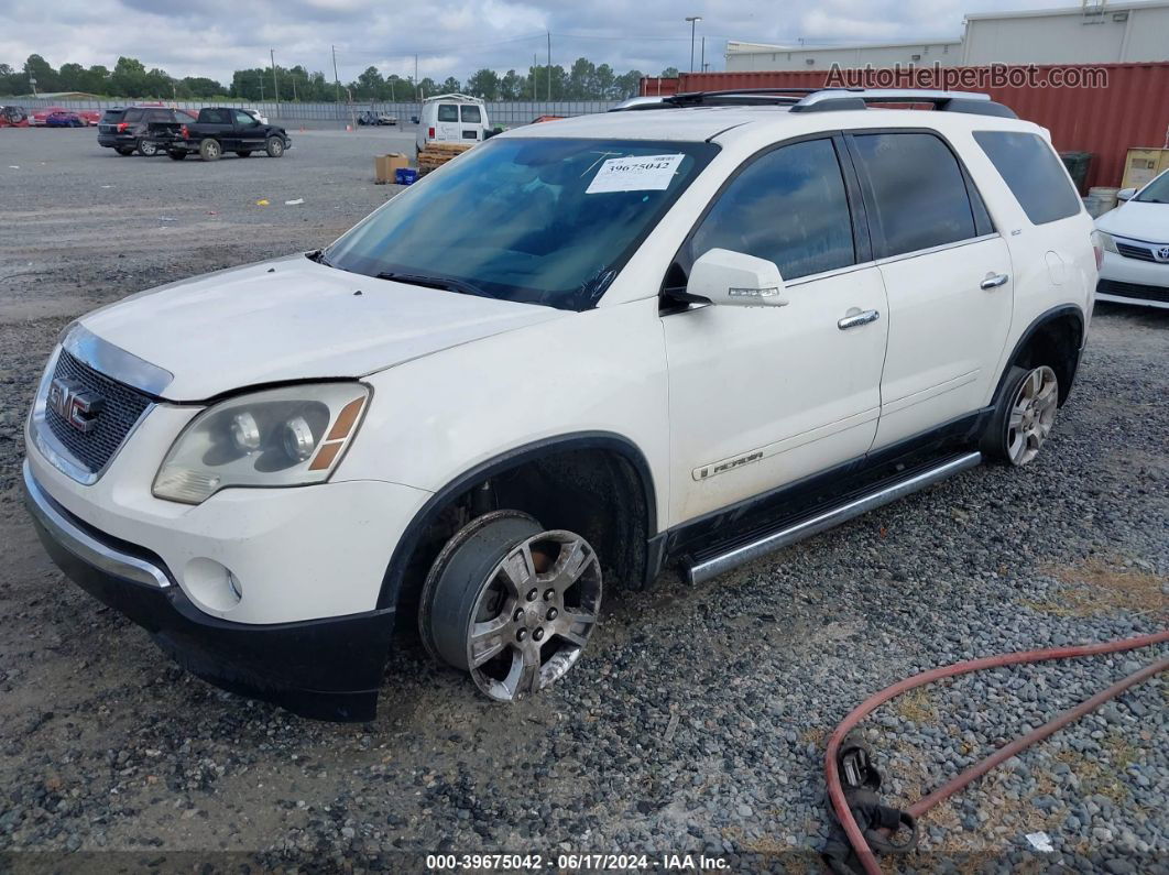 2007 Gmc Acadia Slt-1 White vin: 1GKER33717J123465