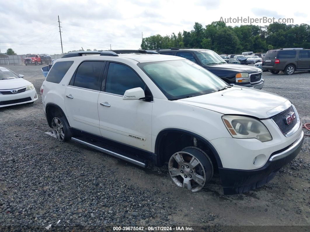 2007 Gmc Acadia Slt-1 White vin: 1GKER33717J123465