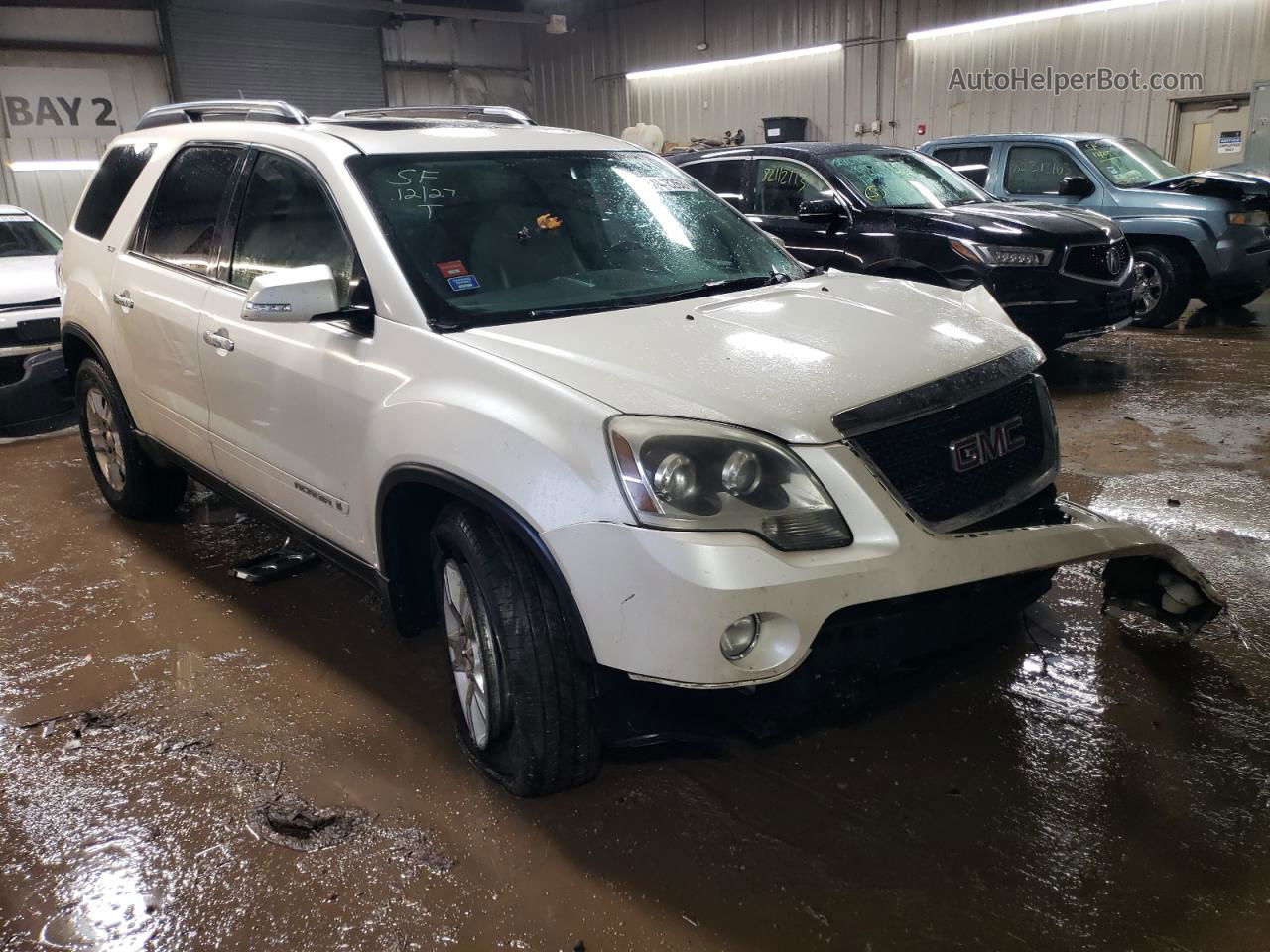 2007 Gmc Acadia Slt-2 White vin: 1GKER33717J160225