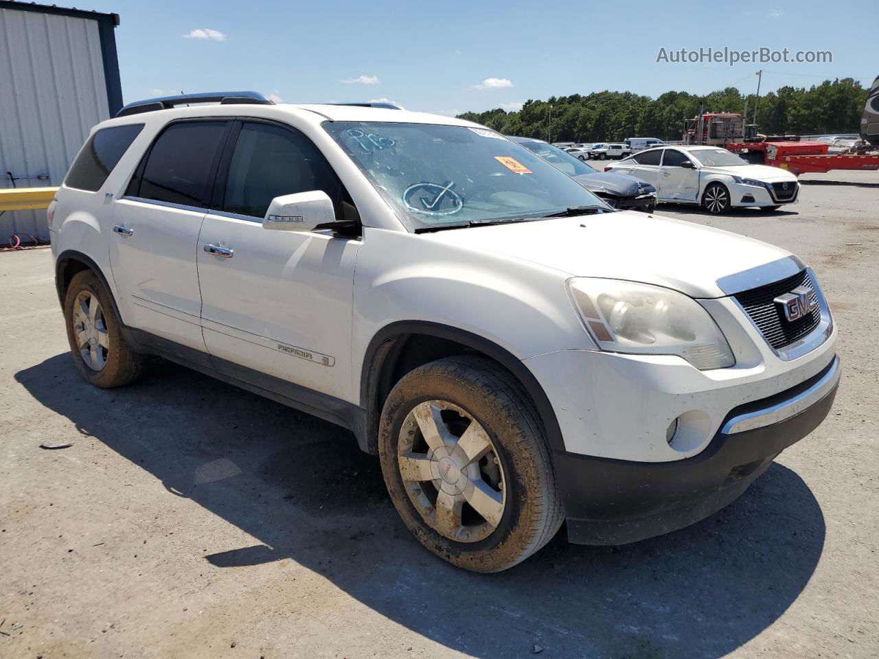 2007 Gmc Acadia Slt-2 White vin: 1GKER33727J110529