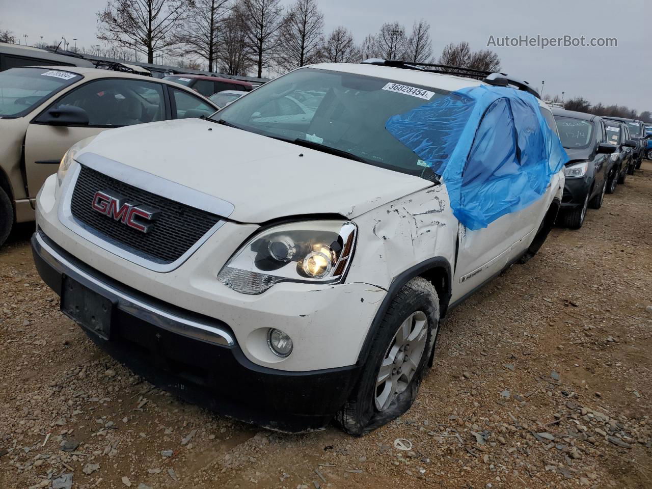 2007 Gmc Acadia Slt-2 White vin: 1GKER33737J132863