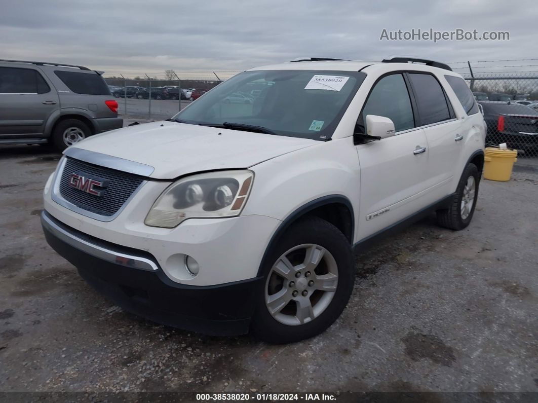 2007 Gmc Acadia Slt-1 White vin: 1GKER33747J141250