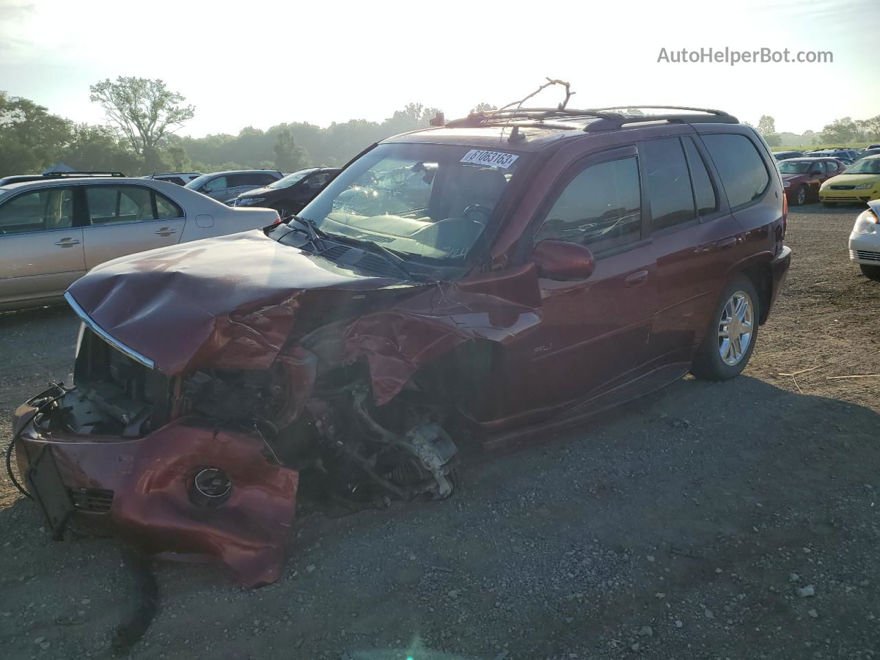 2007 Gmc Envoy Denali Red vin: 1GKET63M372278960