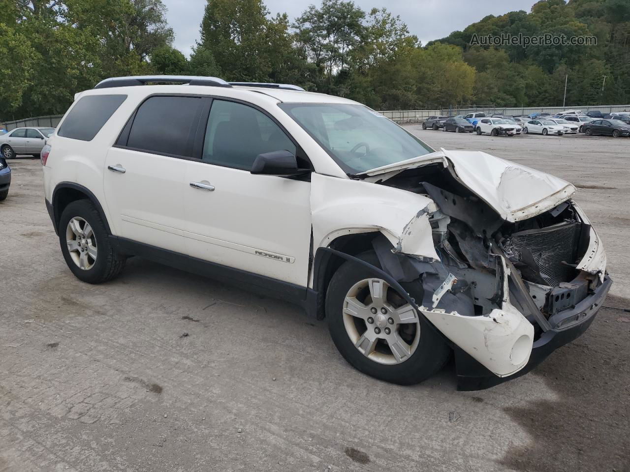 2007 Gmc Acadia Sle White vin: 1GKEV13727J115553