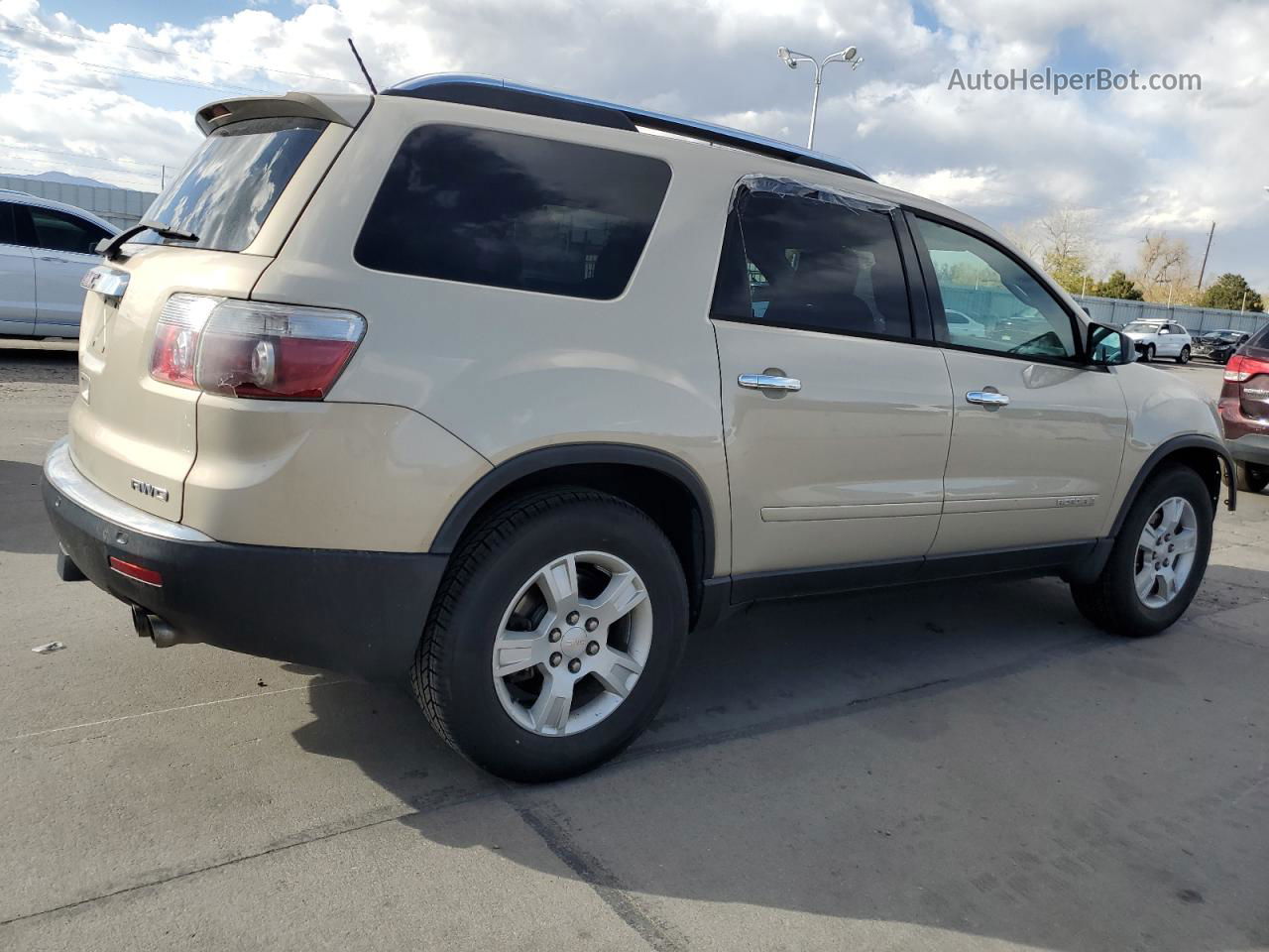 2007 Gmc Acadia Sle Золотой vin: 1GKEV13787J139050