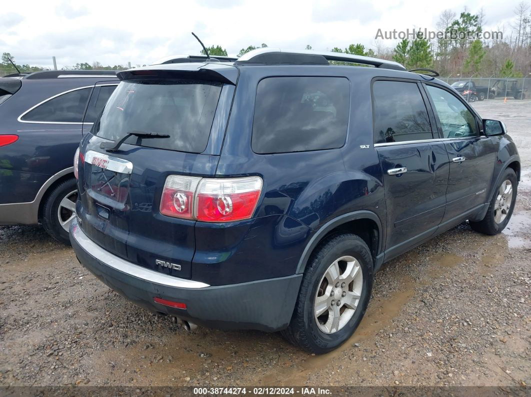 2007 Gmc Acadia Slt-1 Dark Blue vin: 1GKEV23707J121230