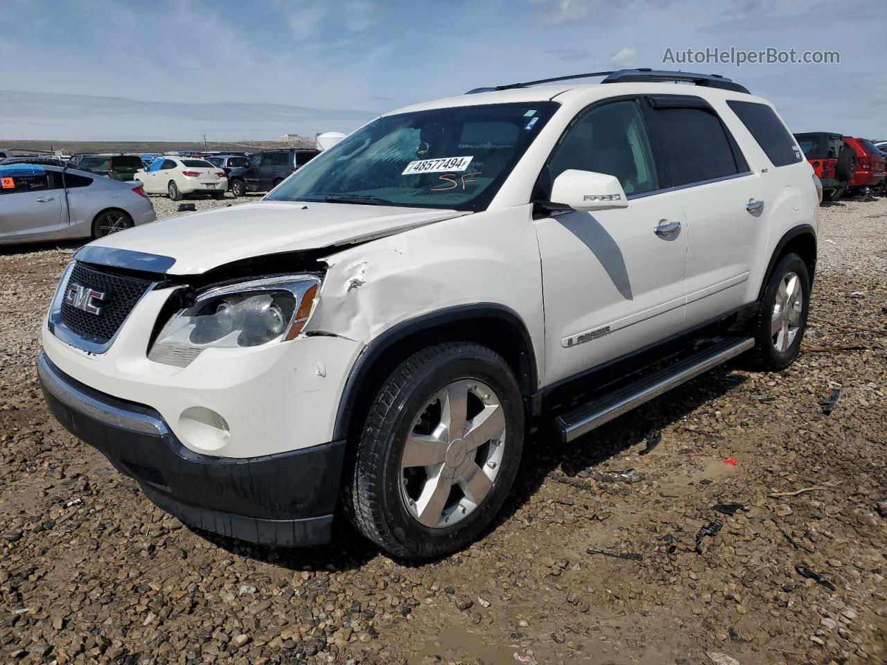 2007 Gmc Acadia Slt-2 White vin: 1GKEV33707J142293