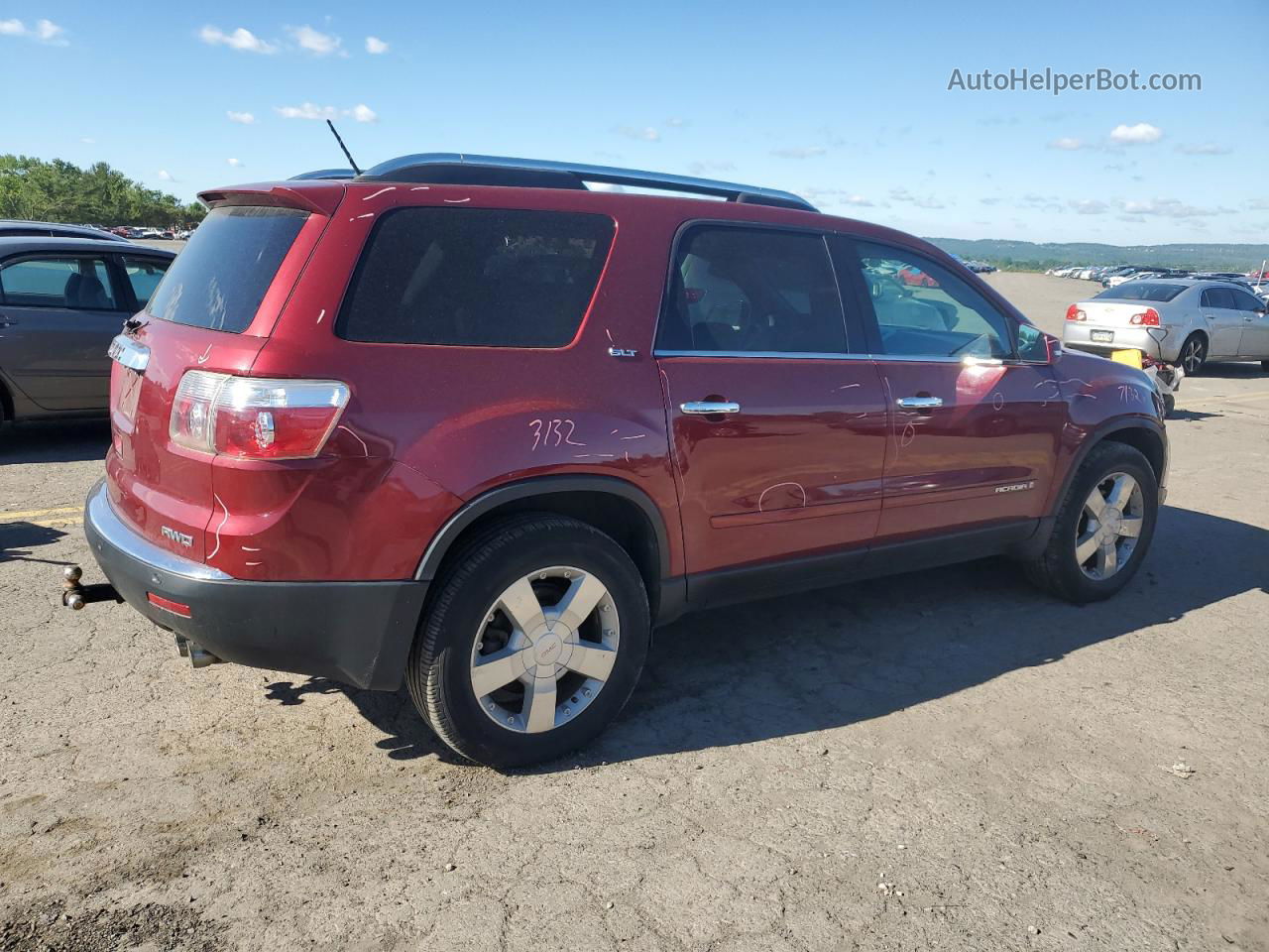 2007 Gmc Acadia Slt-2 Burgundy vin: 1GKEV33727J159998