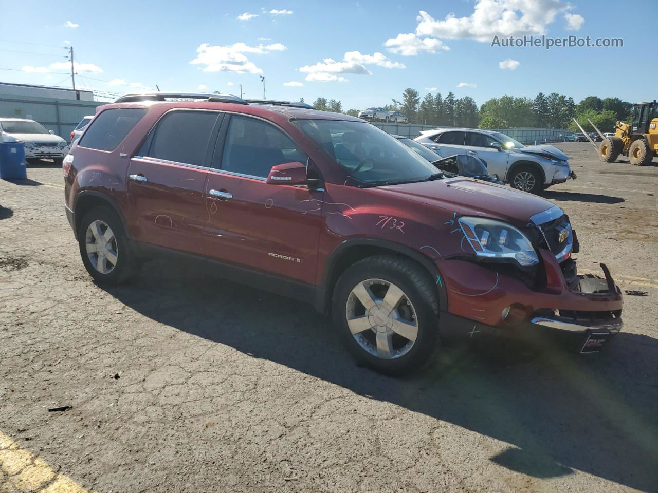 2007 Gmc Acadia Slt-2 Burgundy vin: 1GKEV33727J159998