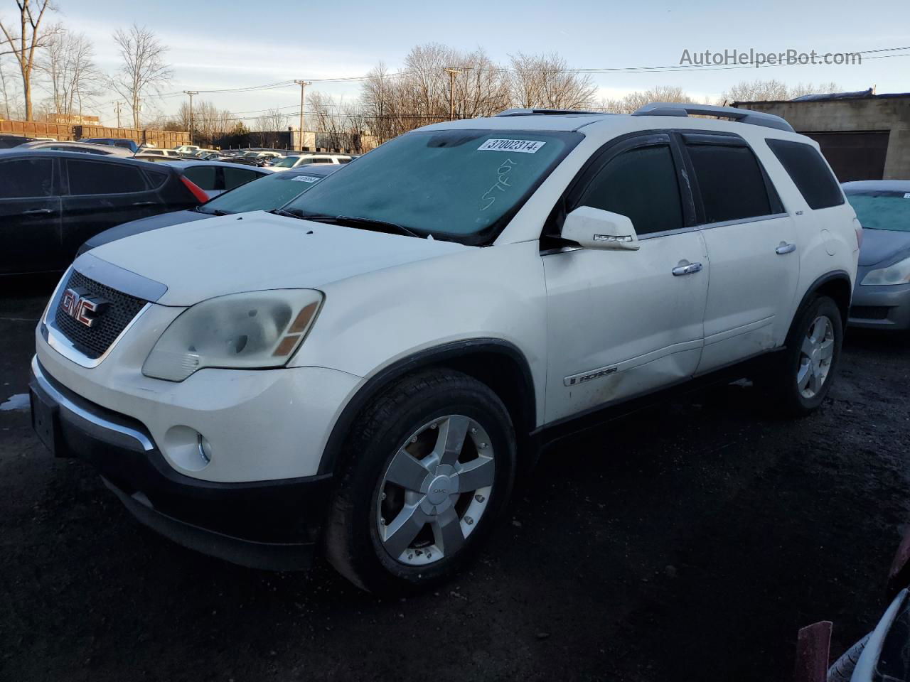 2007 Gmc Acadia Slt-2 White vin: 1GKEV33727J163999