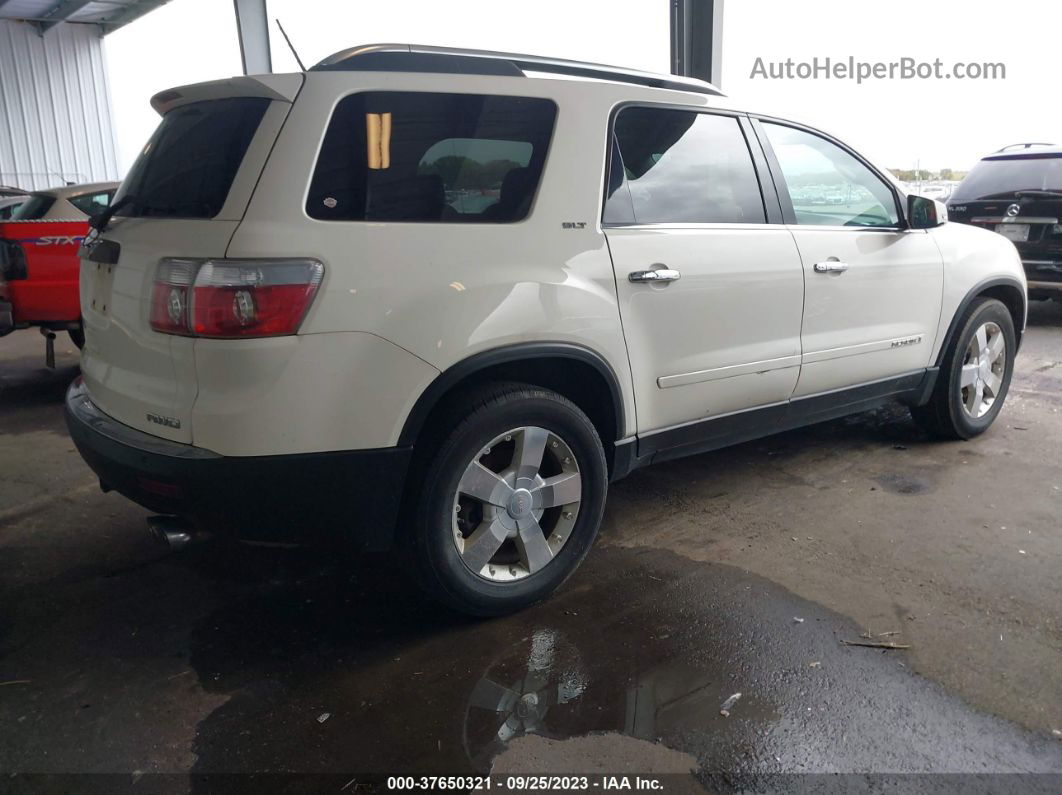 2007 Gmc Acadia Slt-1 White vin: 1GKEV33737J166376