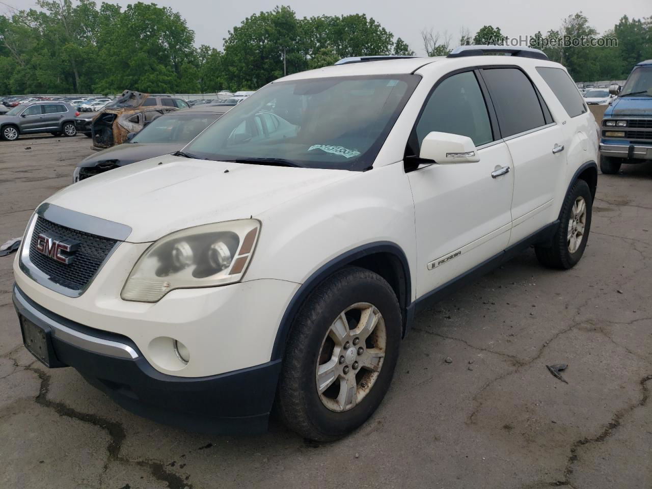 2007 Gmc Acadia Slt-2 White vin: 1GKEV33747J126629