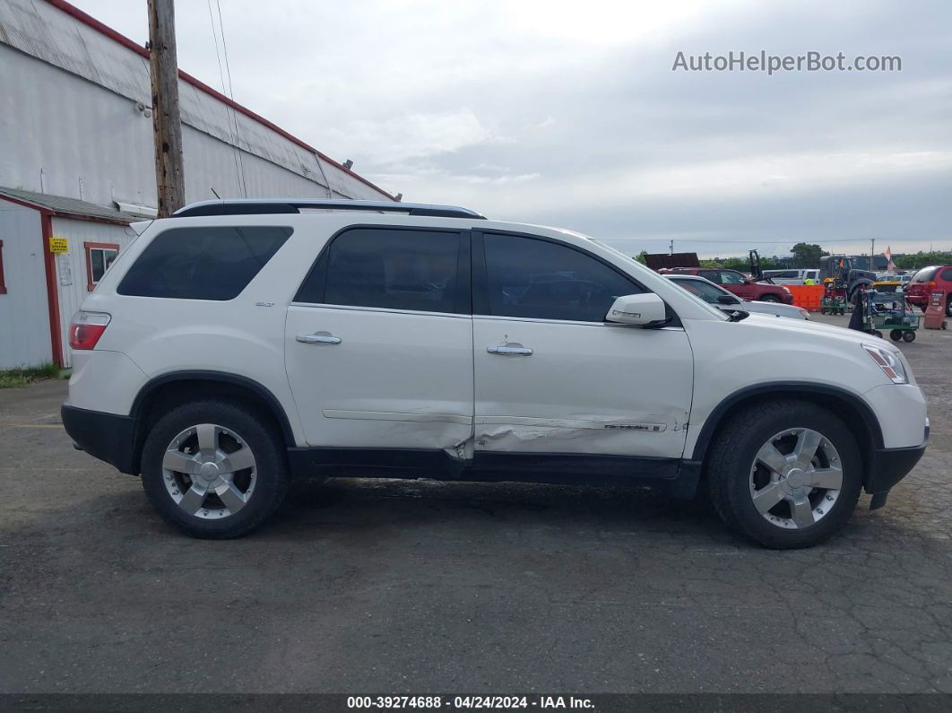 2007 Gmc Acadia Slt-1 White vin: 1GKEV33777J116645