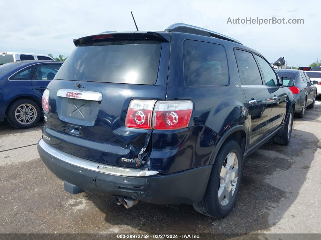 2007 Gmc Acadia Slt-1 Dark Blue vin: 1GKEV33787J109431