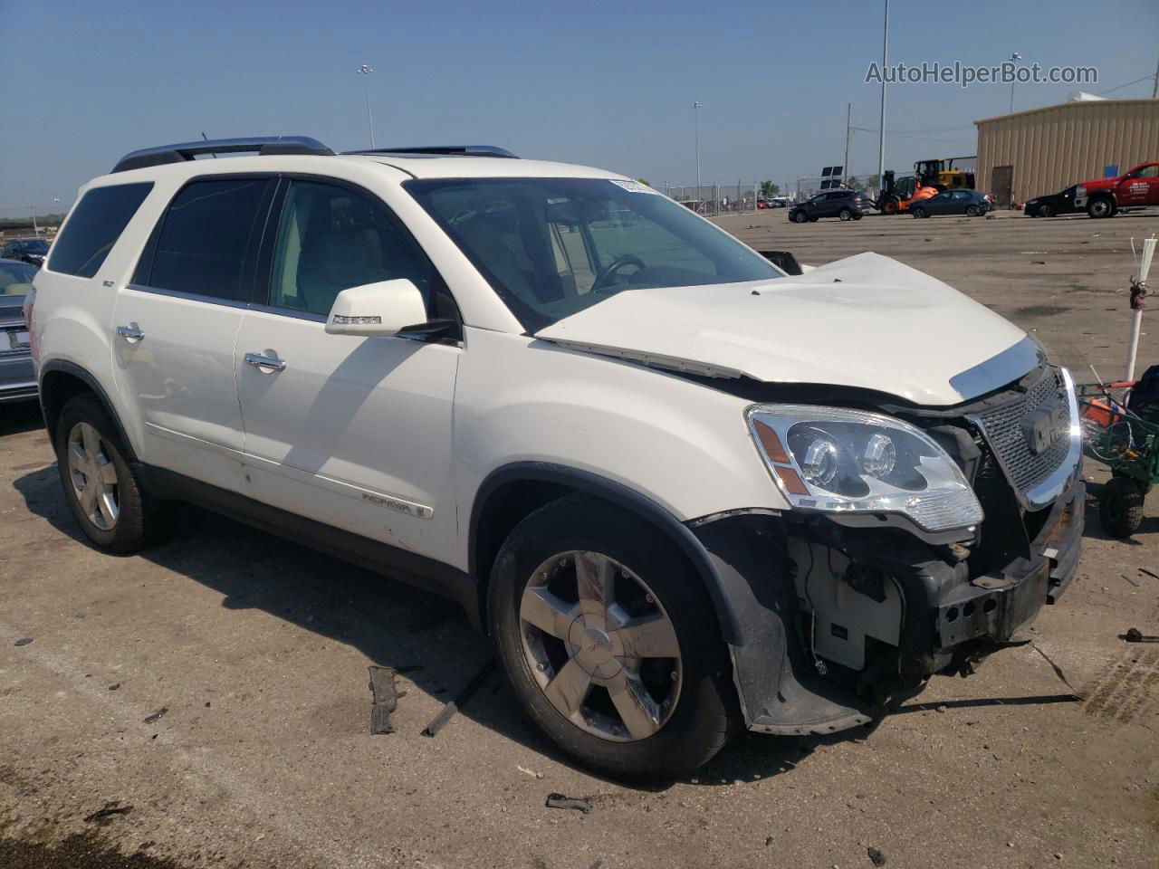 2007 Gmc Acadia Slt-2 White vin: 1GKEV33797J163854