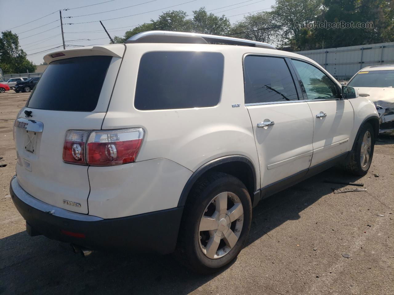 2007 Gmc Acadia Slt-2 White vin: 1GKEV33797J163854