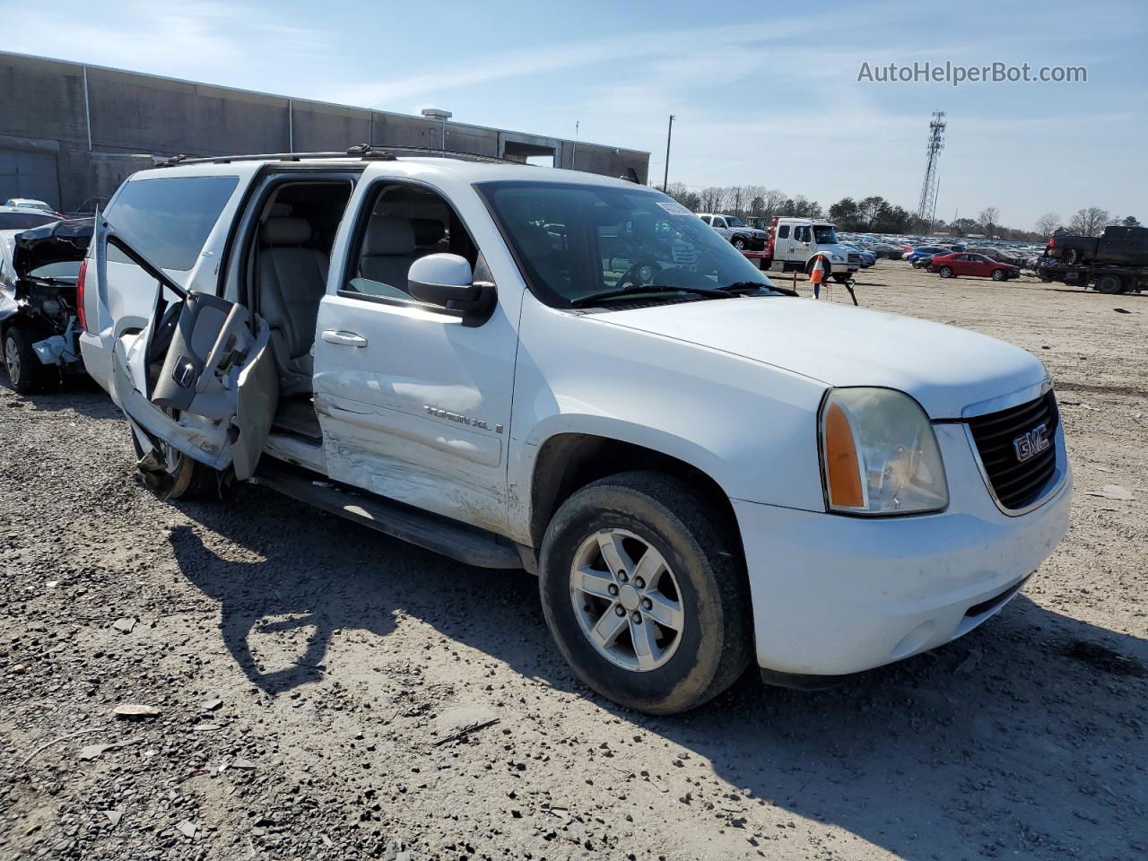 2007 Gmc Yukon Xl K1500 White vin: 1GKFK16377J284585