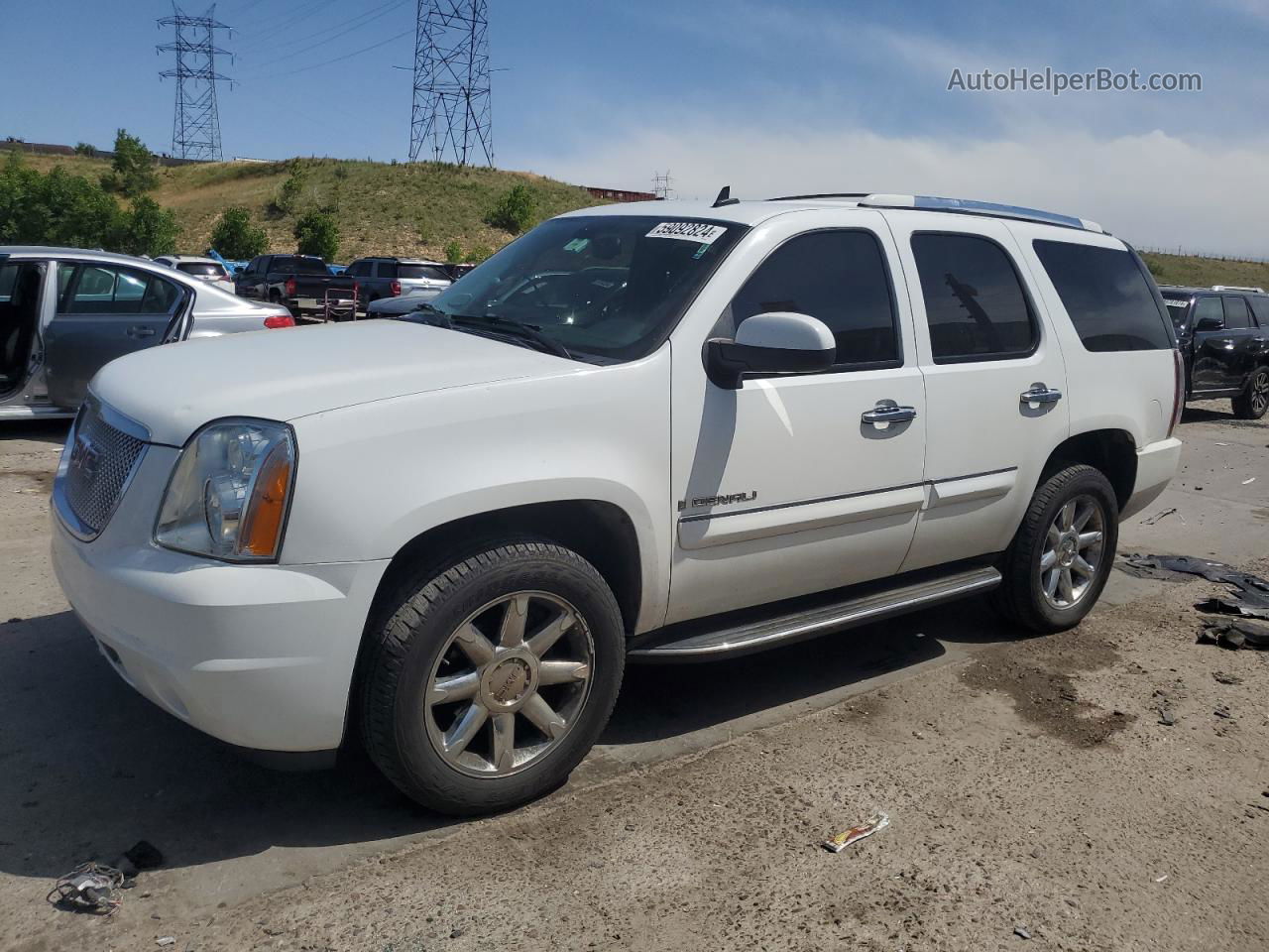 2007 Gmc Yukon Denali White vin: 1GKFK63847J238211