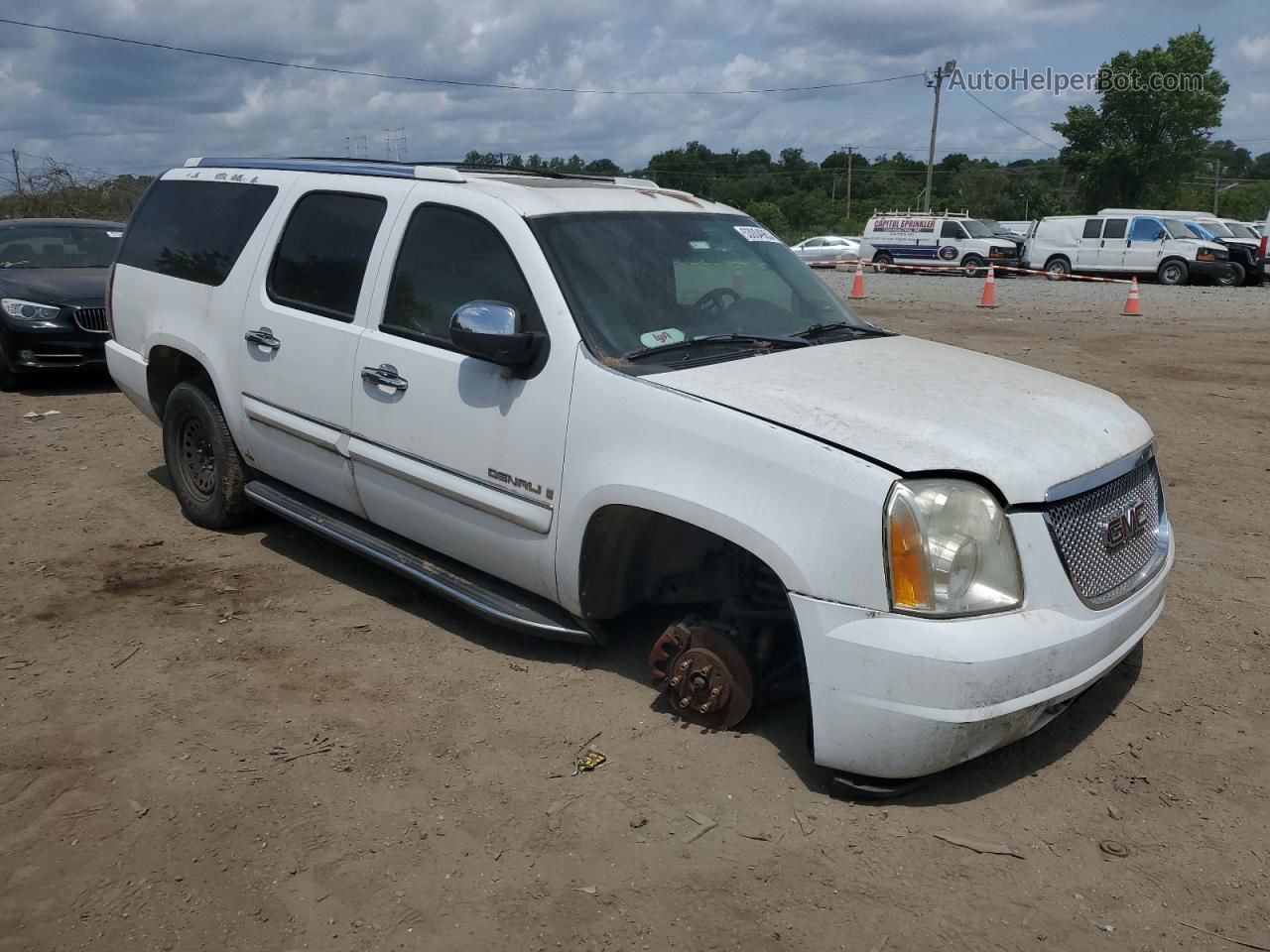 2007 Gmc Yukon Xl Denali White vin: 1GKFK66837J183505