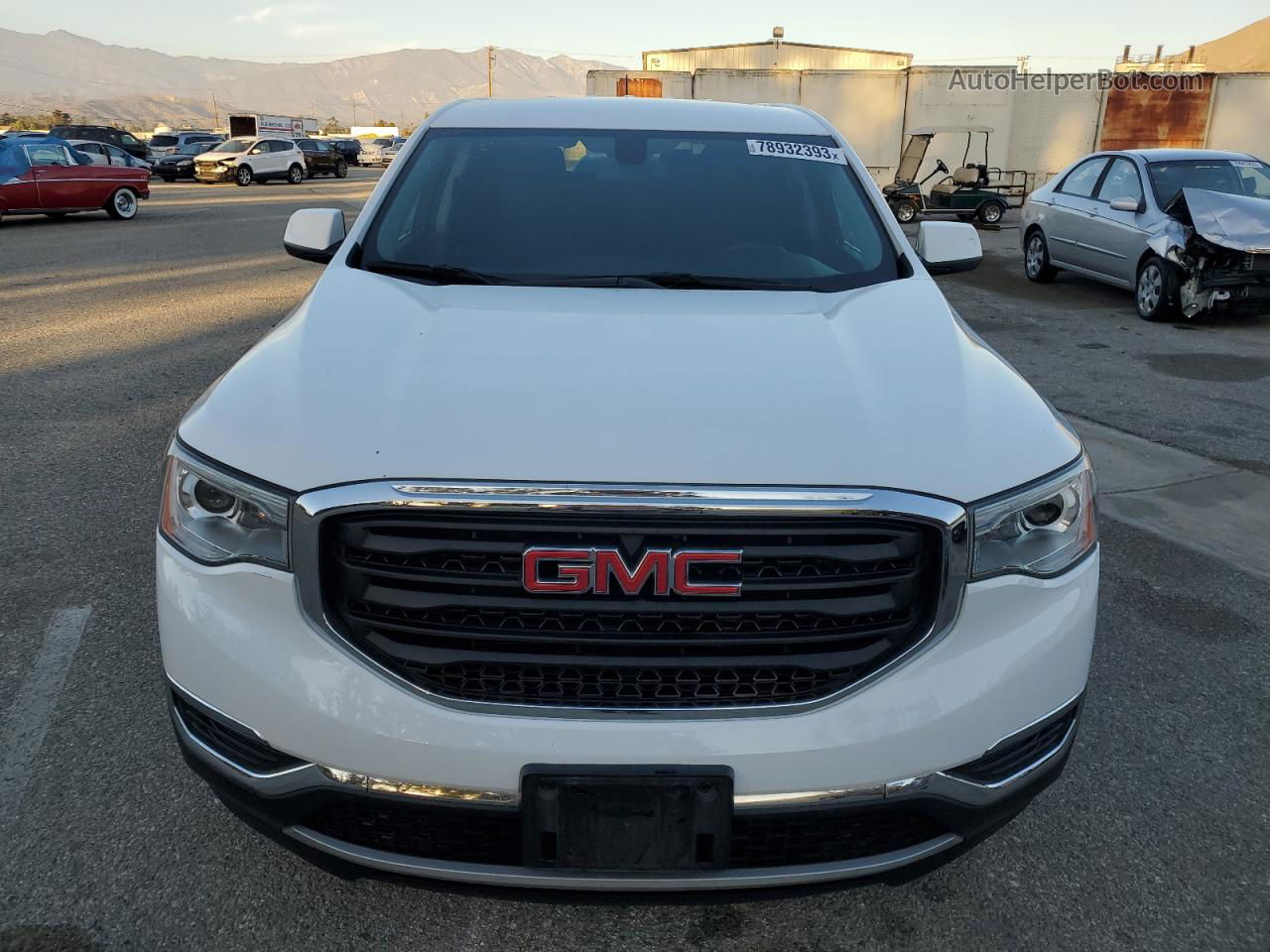 2019 Gmc Acadia Sle White vin: 1GKKNKLA0KZ110107